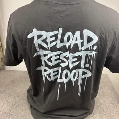 T-shirt ReloopWear RW gris anthracite streetwear oversize logo brodé dos S